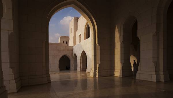 Photograph Victor Romero Royal Opera House Entrance Muscat on One Eyeland